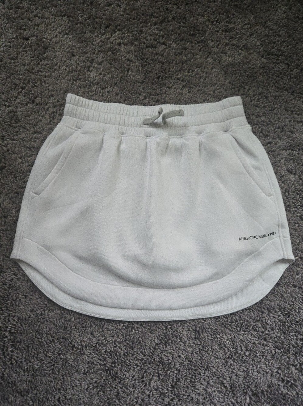 Abercrombie Kids White Drawstring Sweat Skort